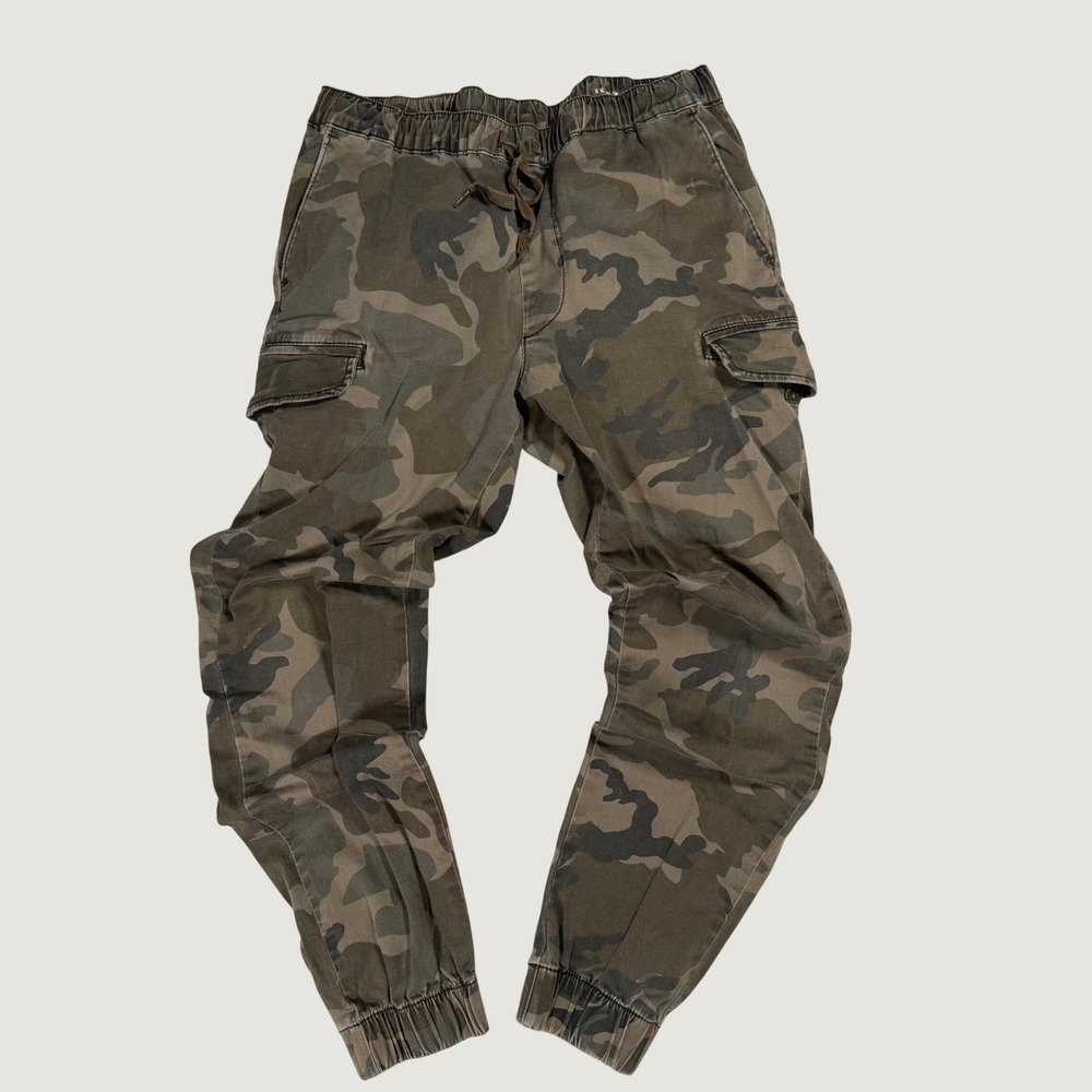 Bullhead Denim Co Camo Cargo Joggers Elastic Cuff Streetwear Pants Size Mens S